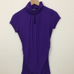 NWT NY & Co purple Turtleneck Top